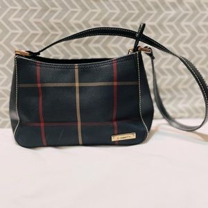 Liz Claiborne Black Plaid Shoulder Bag